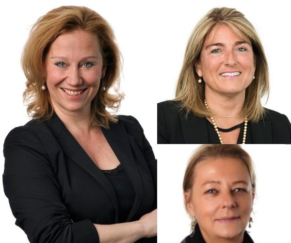 Wendela Raas (left), Nieves Britz (top right) and Babette Marzheuser-Wood (bottom right)